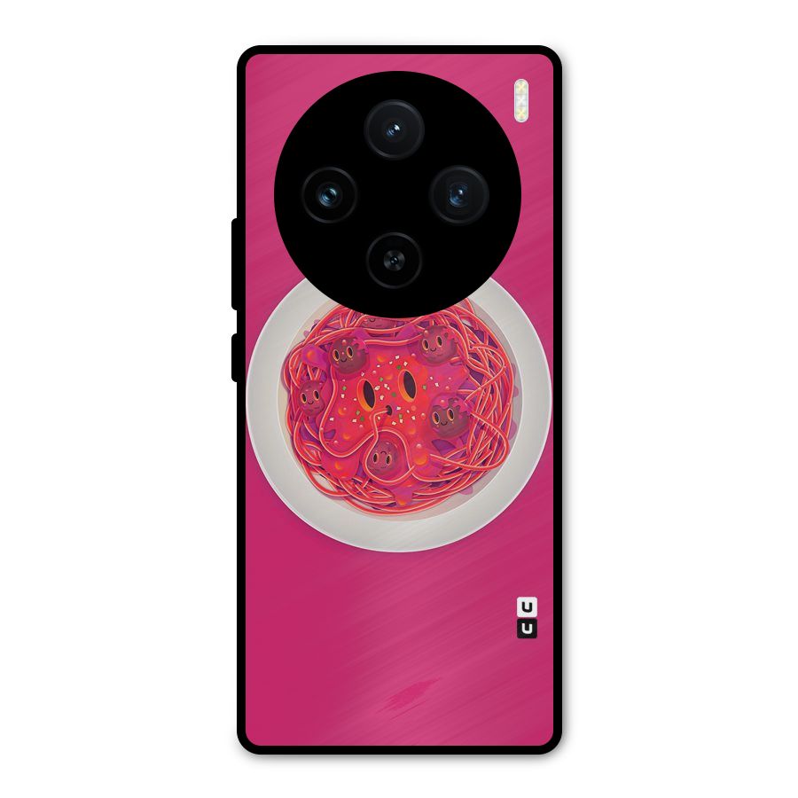 Pasta Cute Metal Back Case for Vivo X100
