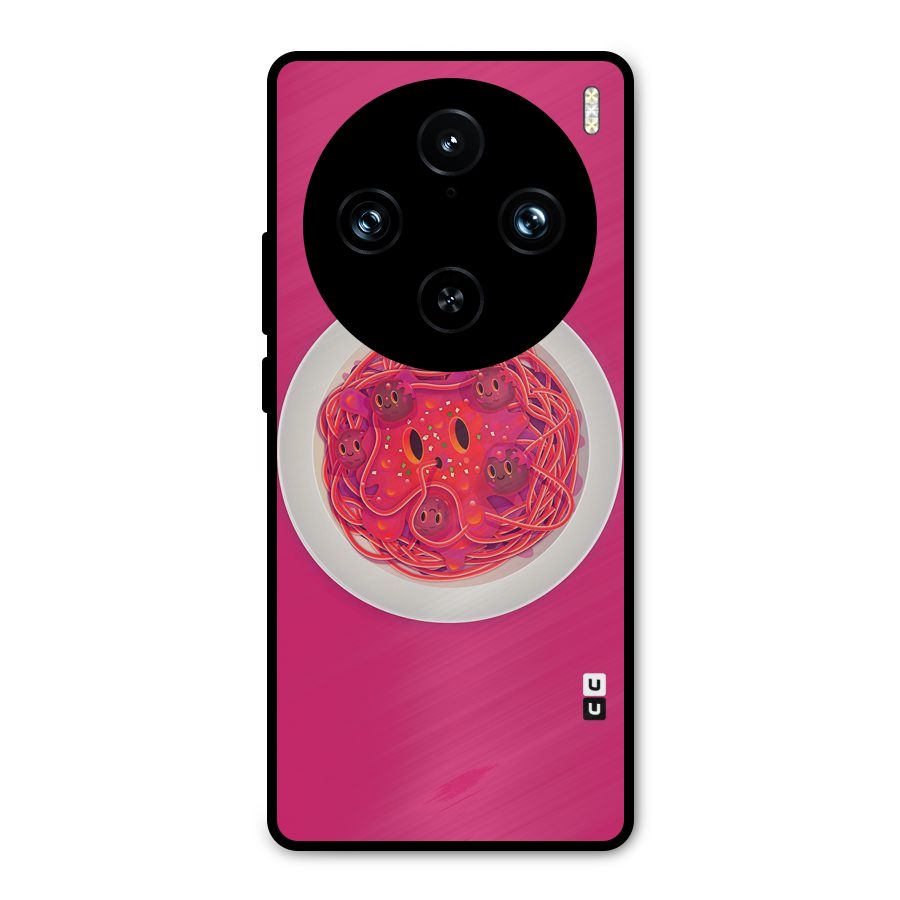 Pasta Cute Metal Back Case for Vivo X100 Pro