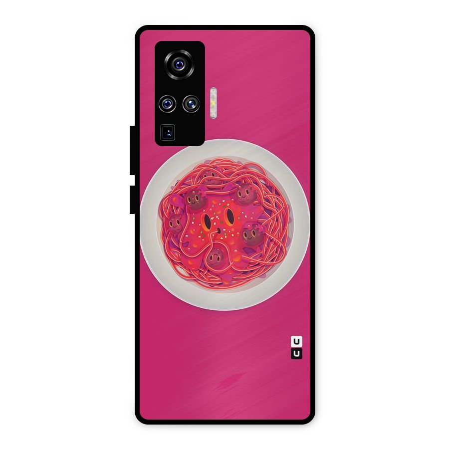 Pasta Cute Metal Back Case for Vivo X50 Pro
