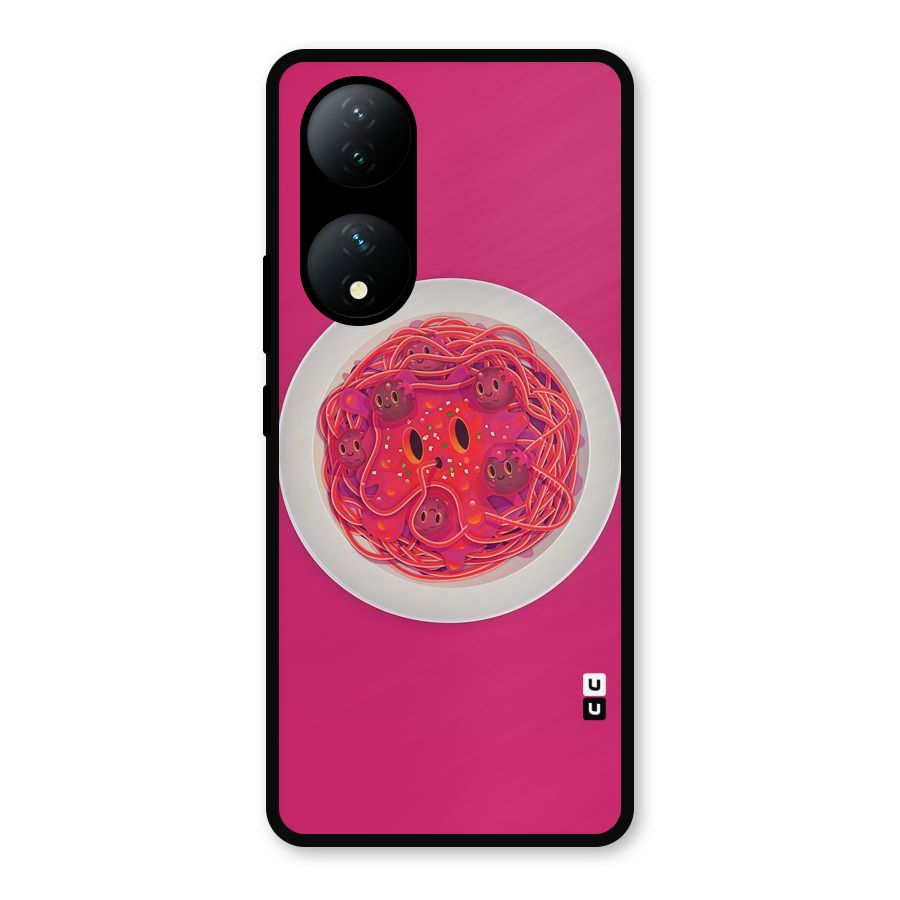 Pasta Cute Metal Back Case for Vivo Y100a