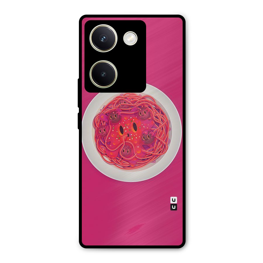 Pasta Cute Metal Back Case for Vivo Y200 Pro