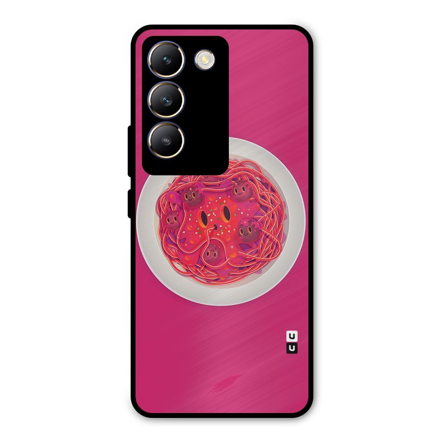 Pasta Cute Metal Back Case for Vivo Y200e