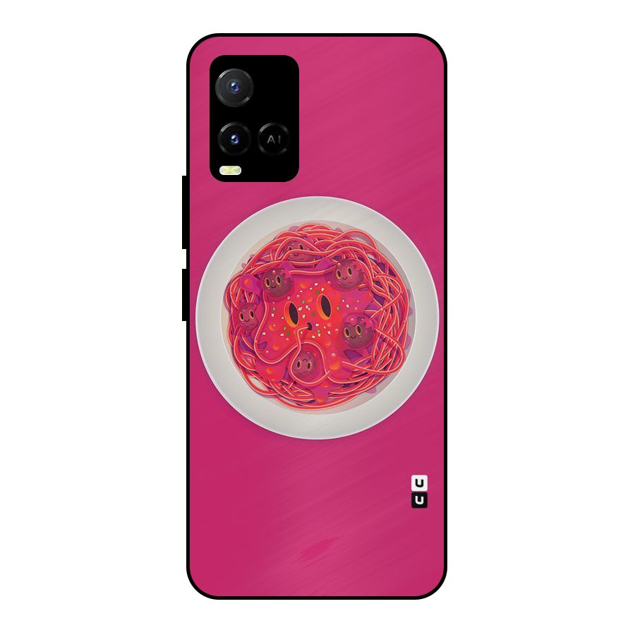 Pasta Cute Metal Back Case for Vivo Y21