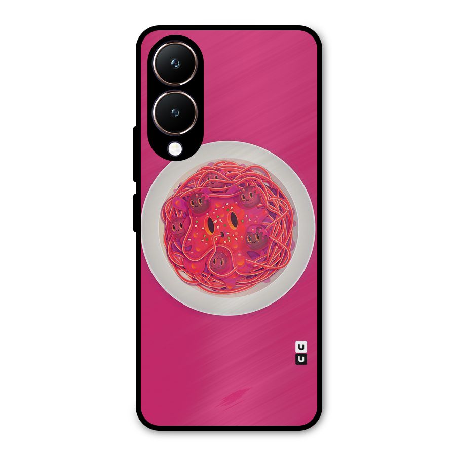 Pasta Cute Metal Back Case for Vivo Y28