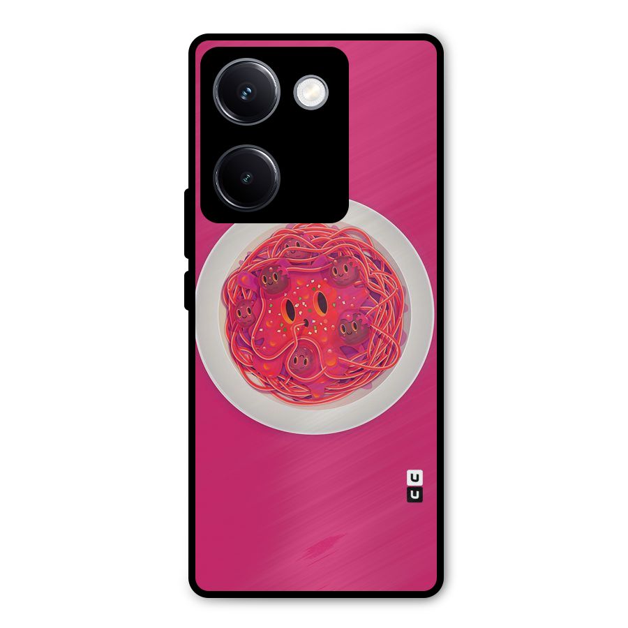 Pasta Cute Metal Back Case for Vivo Y300 Plus
