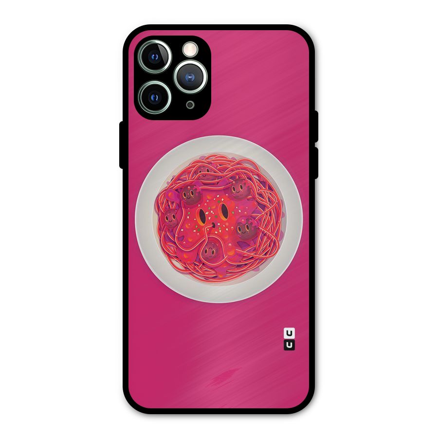 Pasta Cute Metal Back Case for iPhone 11 Pro Max