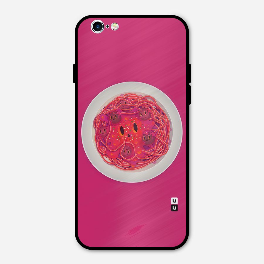 Pasta Cute Metal Back Case for iPhone 6 6s