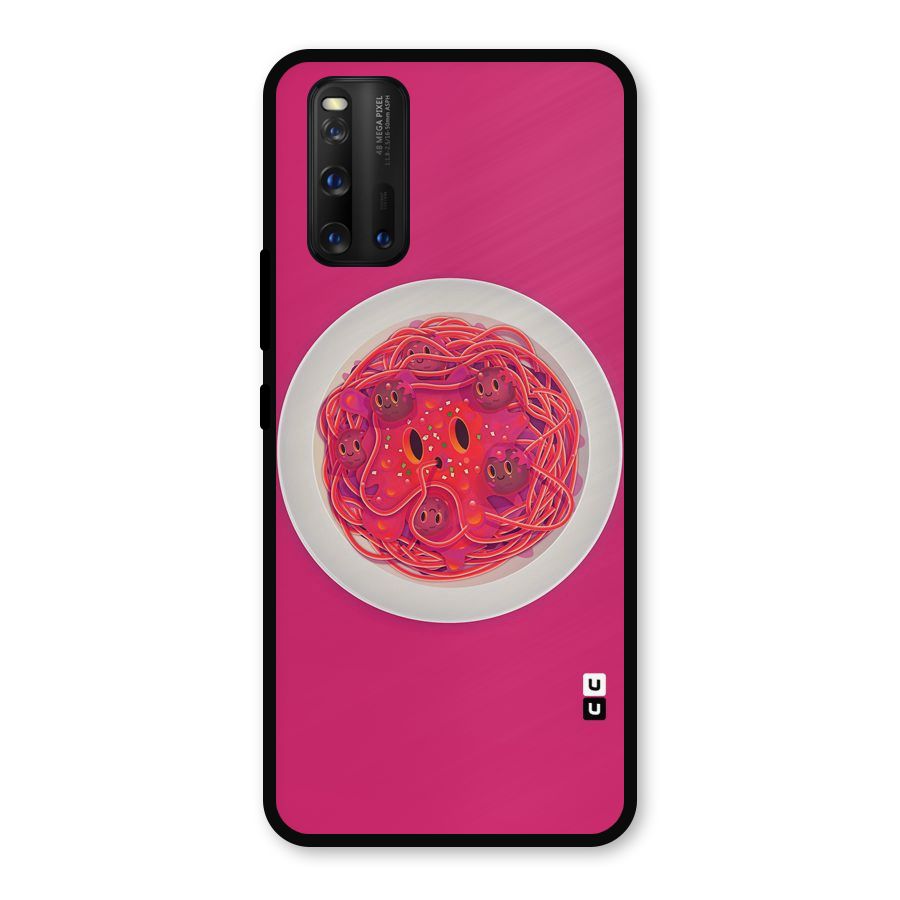 Pasta Cute Metal Back Case for iQOO 3