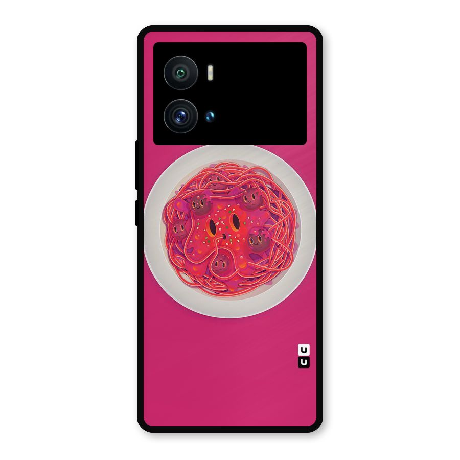 Pasta Cute Metal Back Case for iQOO 9 Pro