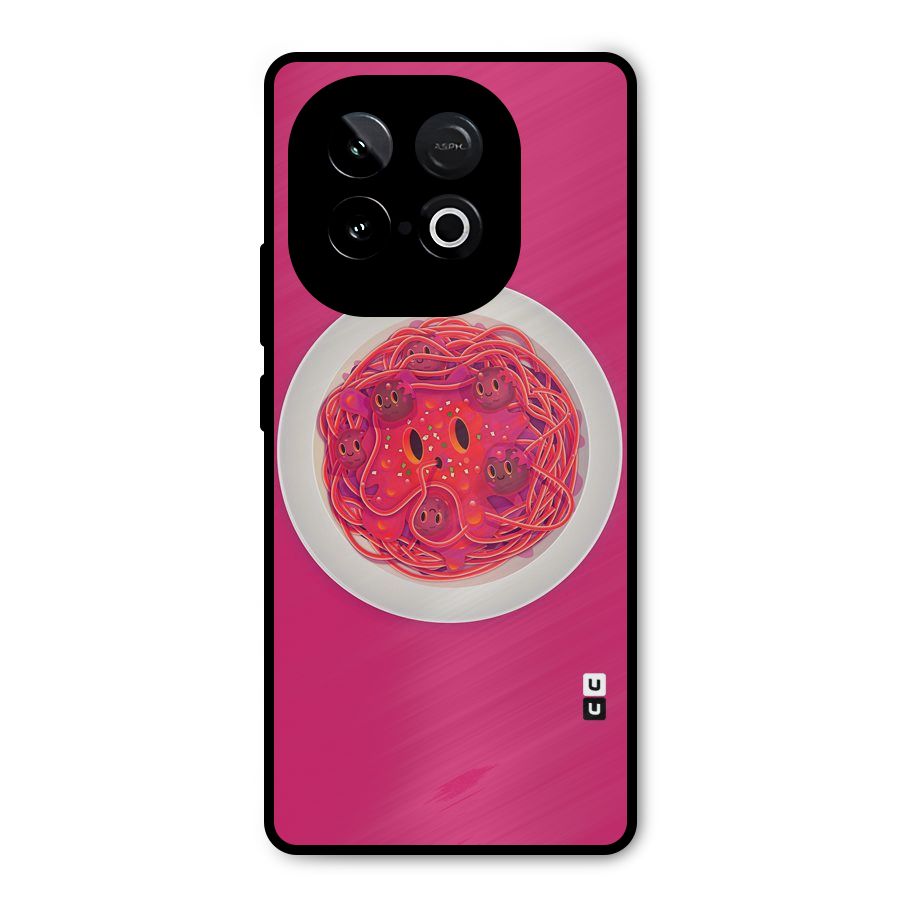 Pasta Cute Metal Back Case for iQOO Neo 10