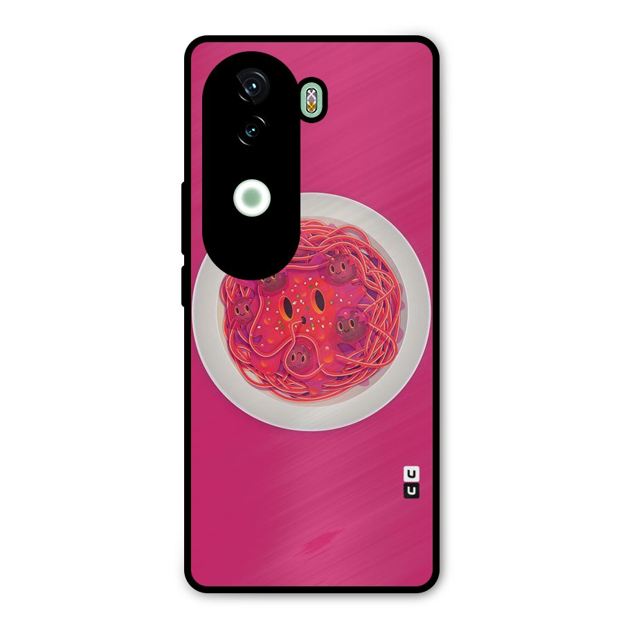 Pasta Cute Metal Back Case for iQOO Z9s