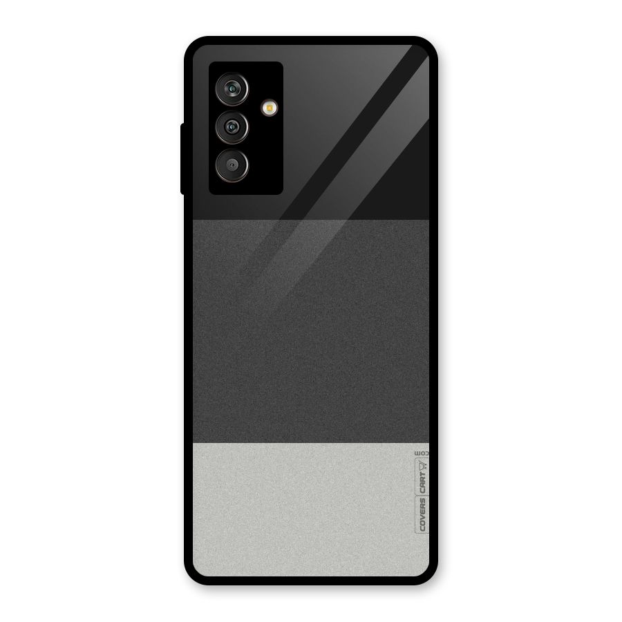 Pastel Black and Grey Glass Back Case for Galaxy M13