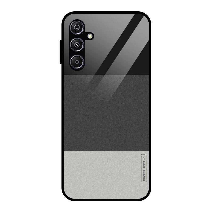 Pastel Black and Grey Glass Back Case for Galaxy M34 5G