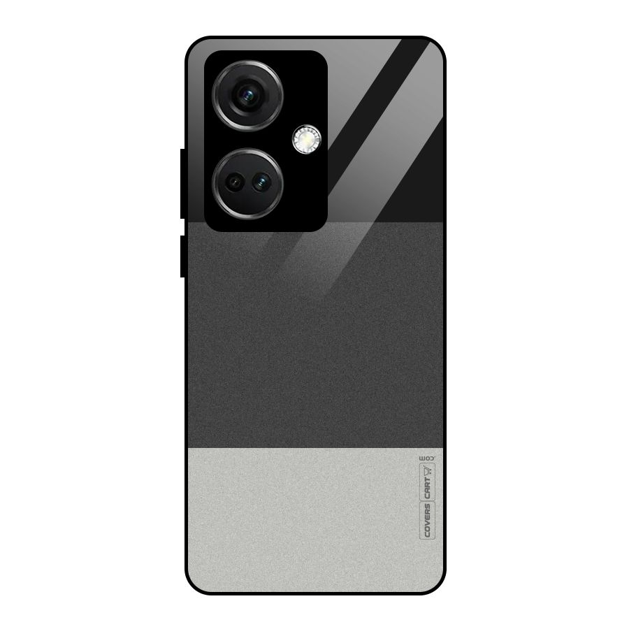 Pastel Black and Grey Glass Back Case for OnePlus Nord CE 3 5G
