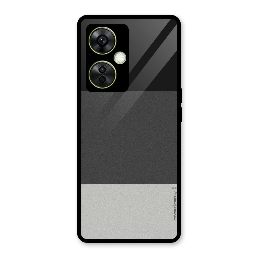 Pastel Black and Grey Glass Back Case for OnePlus Nord CE 3 Lite