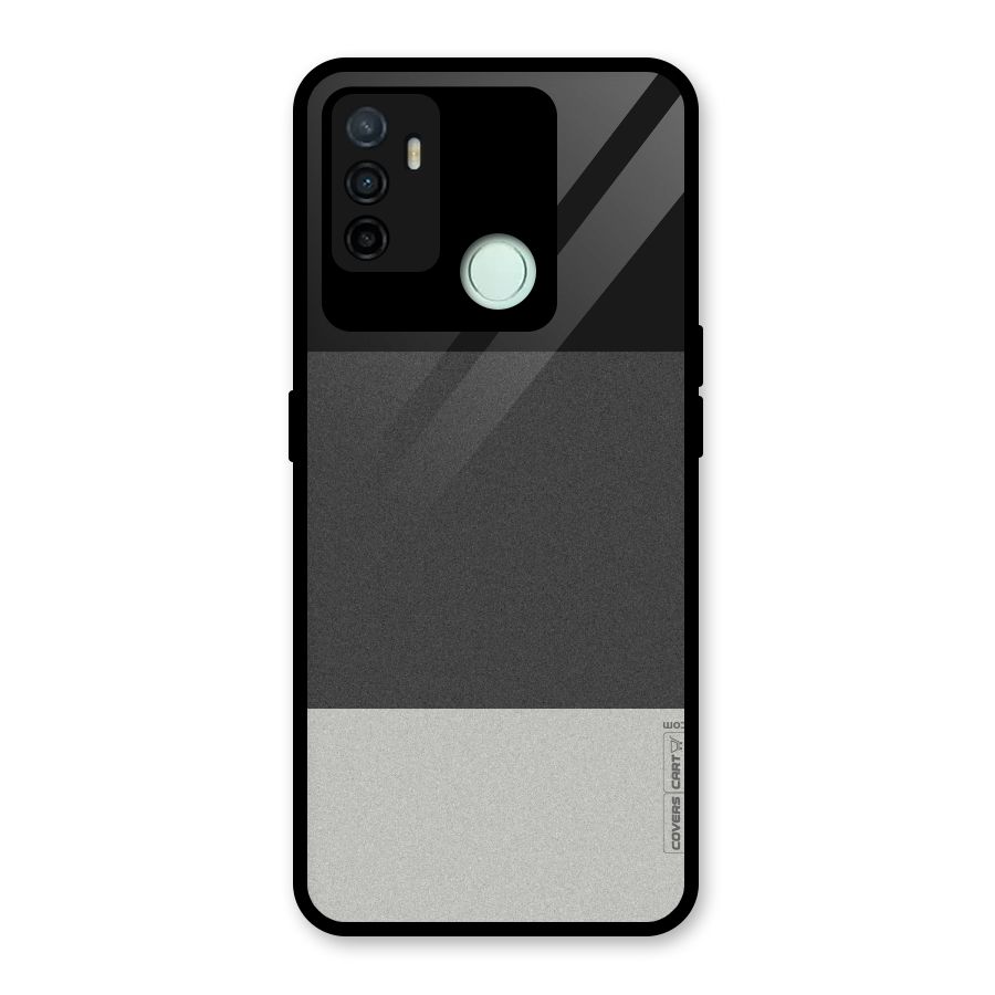 Pastel Black and Grey Glass Back Case for Oppo A53