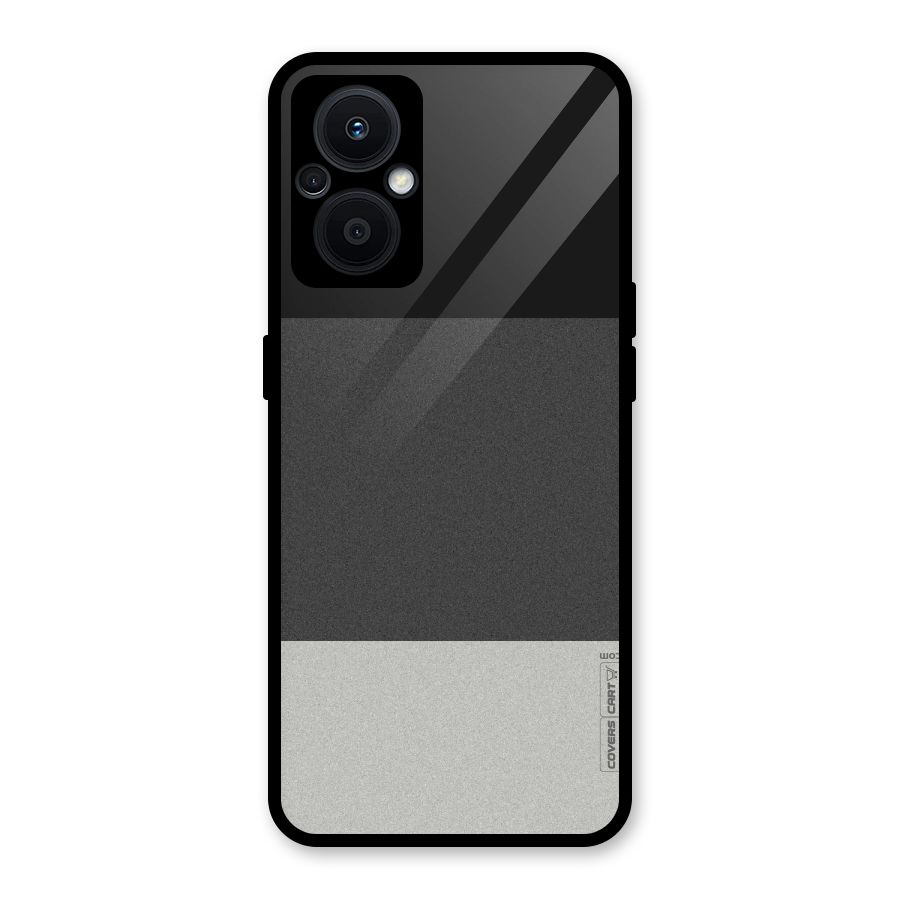 Pastel Black and Grey Glass Back Case for Oppo F21s Pro 5G