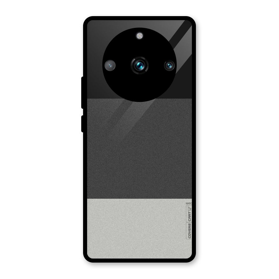 Pastel Black and Grey Glass Back Case for Realme 11 Pro Plus