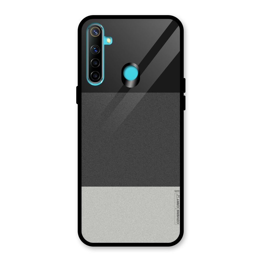 Pastel Black and Grey Glass Back Case for Realme 5i