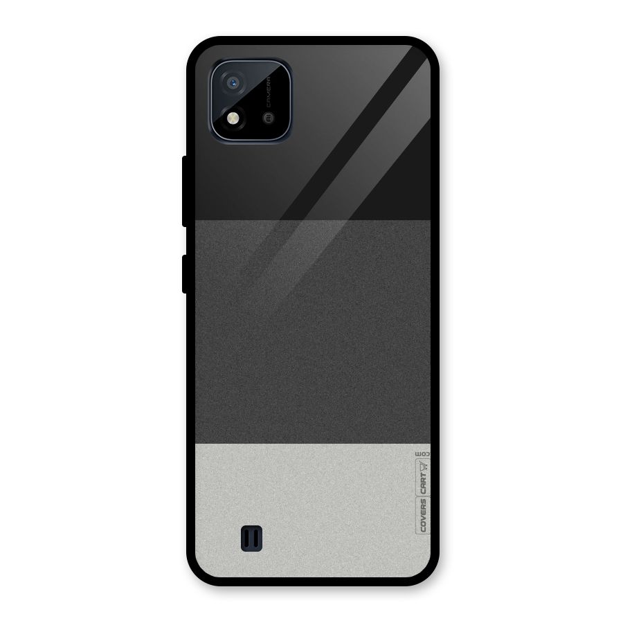 Pastel Black and Grey Glass Back Case for Realme C11 2021