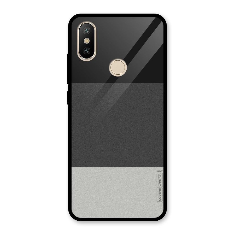 Pastel Black and Grey Glass Back Case for Redmi A2