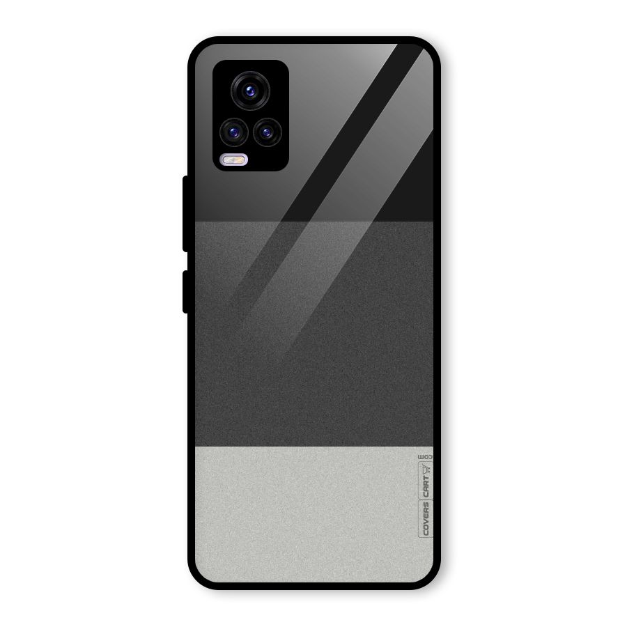 Pastel Black and Grey Glass Back Case for Vivo V20 2021