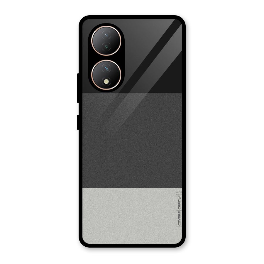 Pastel Black and Grey Glass Back Case for Vivo Y100
