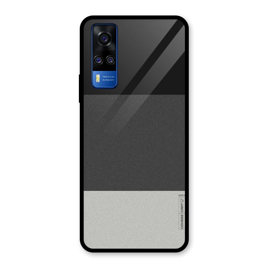 Pastel Black and Grey Glass Back Case for Vivo Y31
