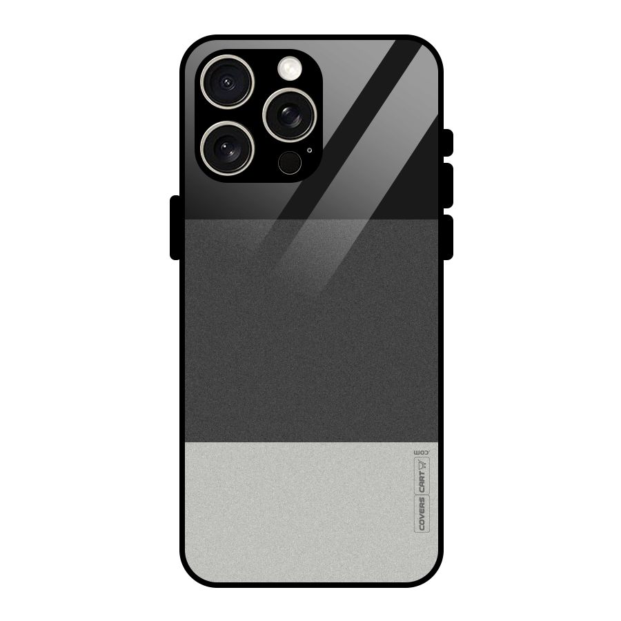 Pastel Black and Grey Glass Back Case for iPhone 15 Pro Max