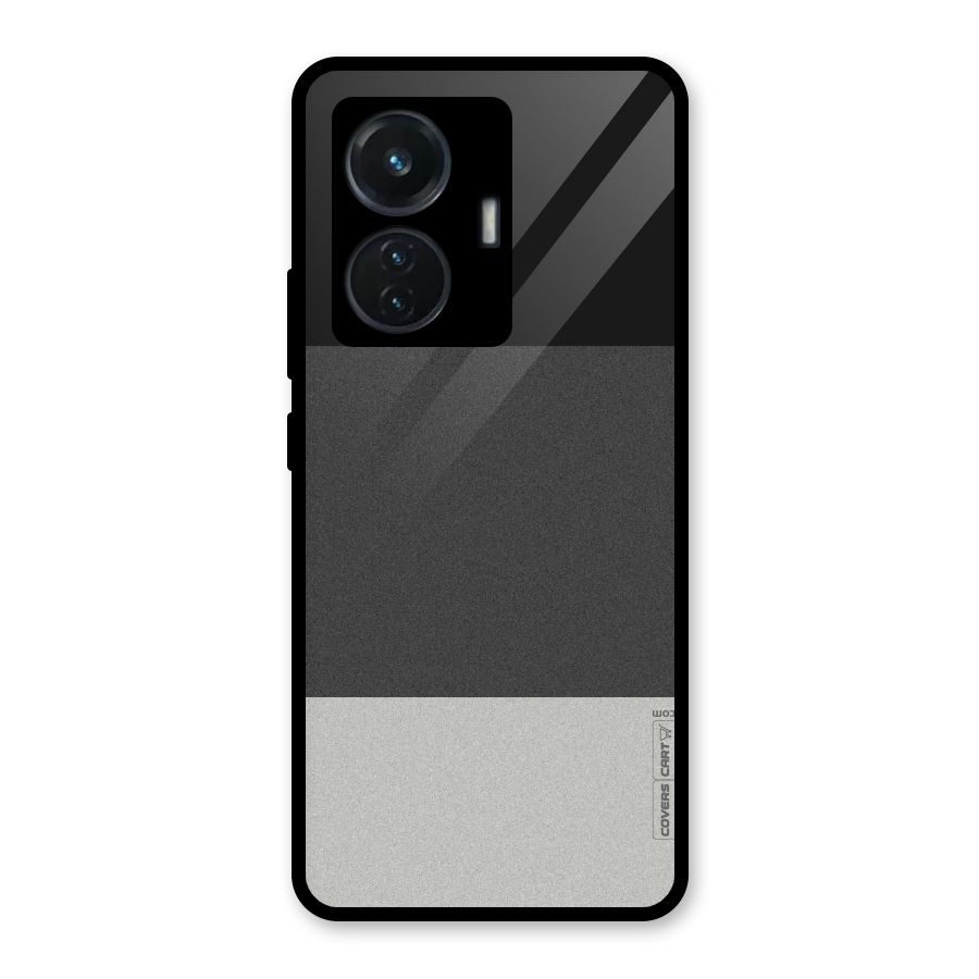 Pastel Black and Grey Glass Back Case for iQOO Z6 44W