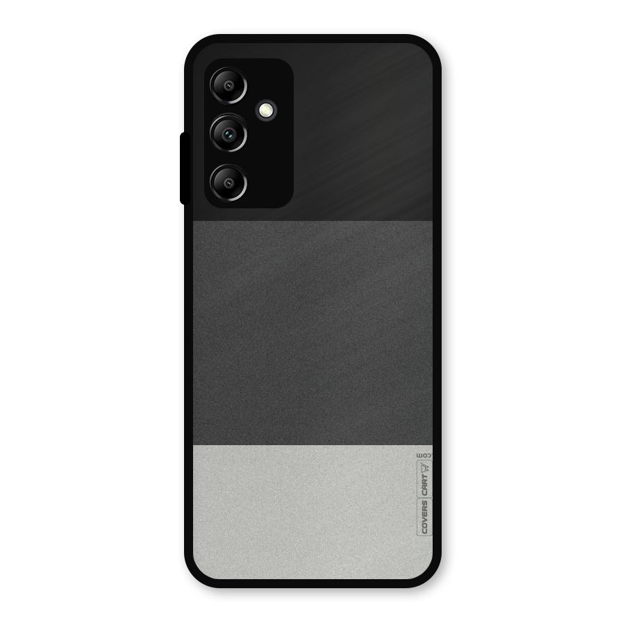 Pastel Black and Grey Metal Back Case for Galaxy A14 5G