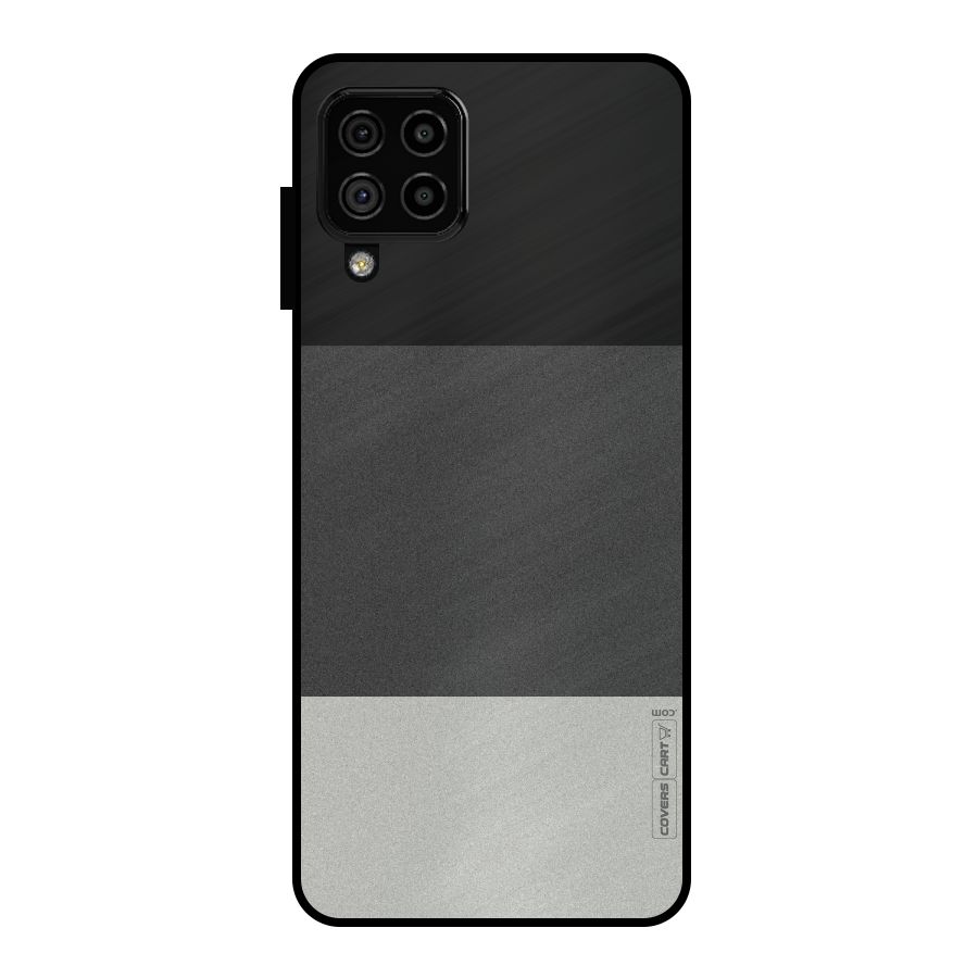 Pastel Black and Grey Metal Back Case for Galaxy A22 4G