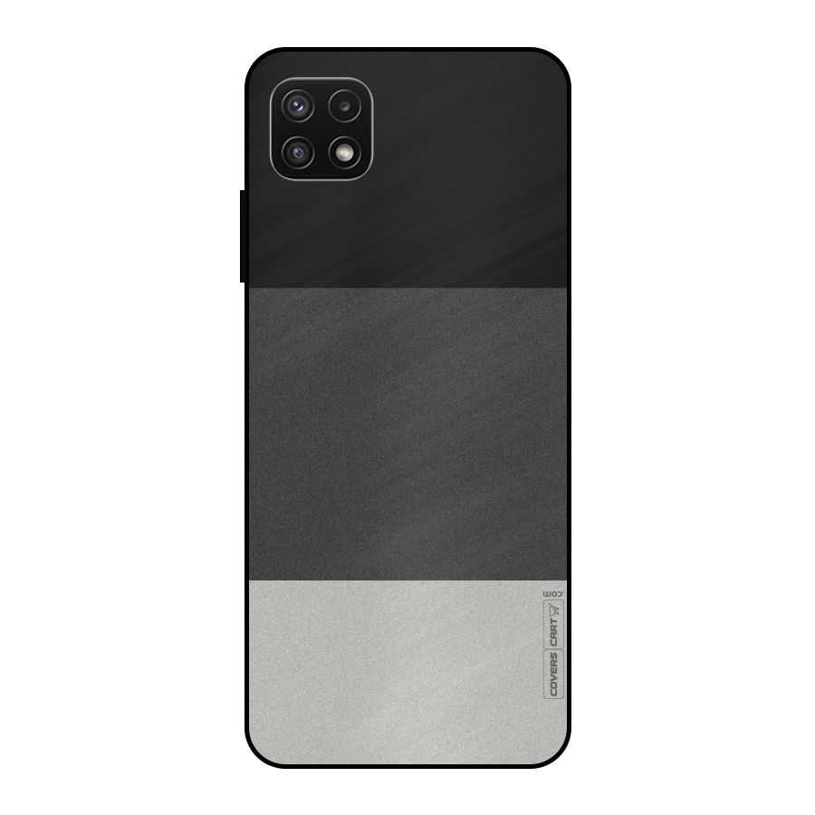 Pastel Black and Grey Metal Back Case for Galaxy A22 5G