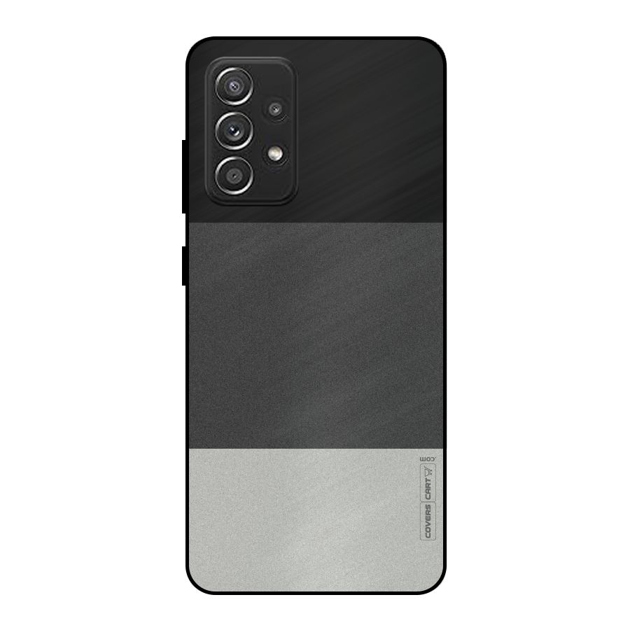 Pastel Black and Grey Metal Back Case for Galaxy A52
