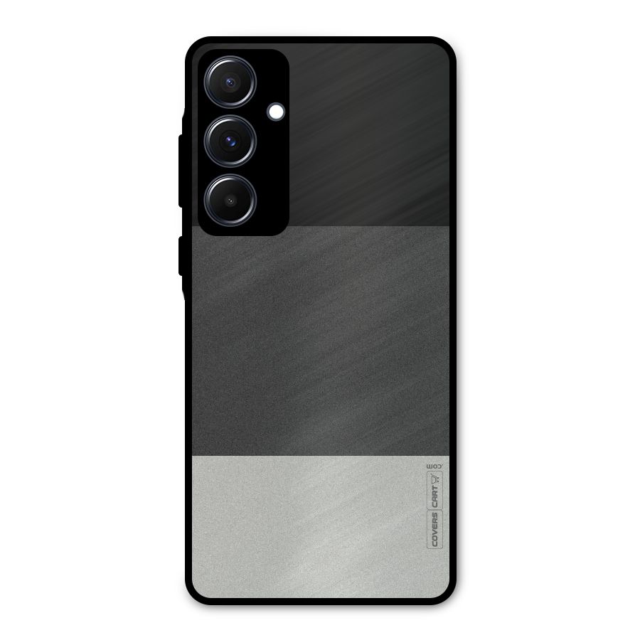 Pastel Black and Grey Metal Back Case for Galaxy A55
