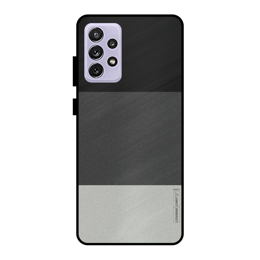 Pastel Black and Grey Metal Back Case for Galaxy A72