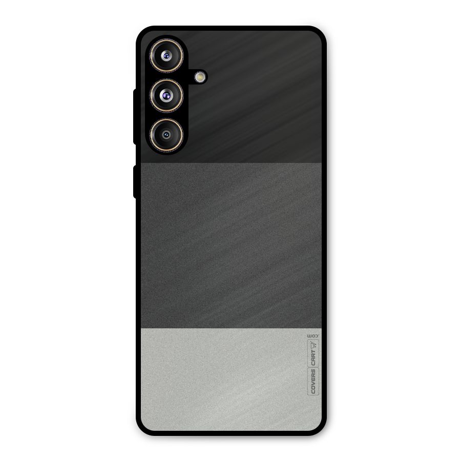 Pastel Black and Grey Metal Back Case for Galaxy F55