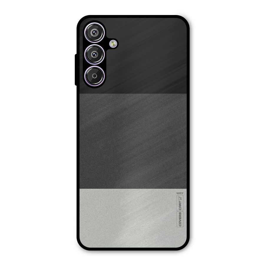 Pastel Black and Grey Metal Back Case for Galaxy M15