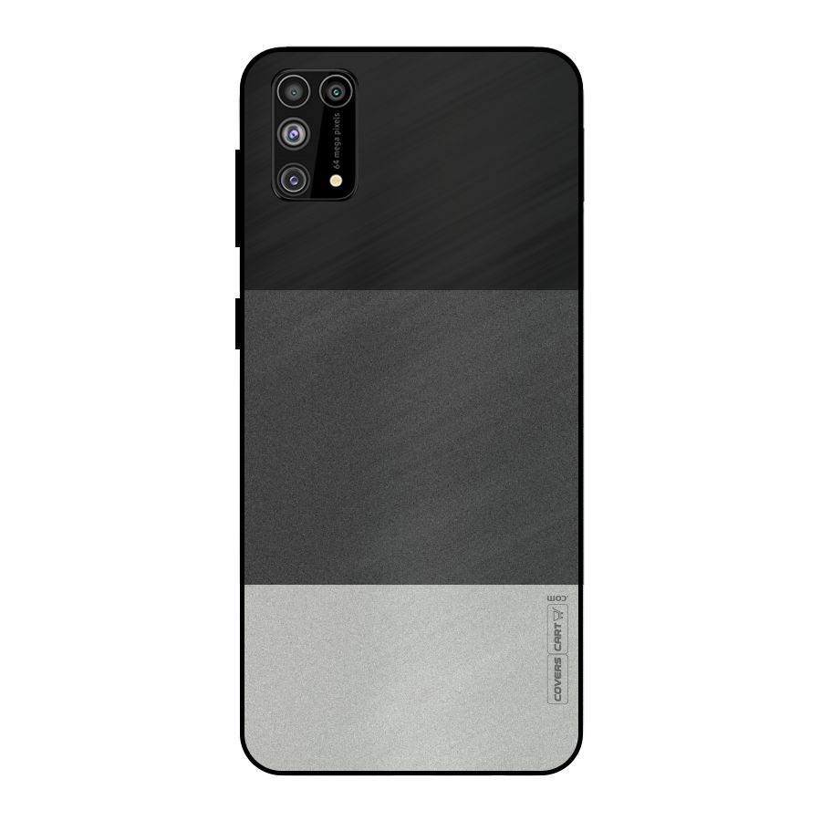 Pastel Black and Grey Metal Back Case for Galaxy M31
