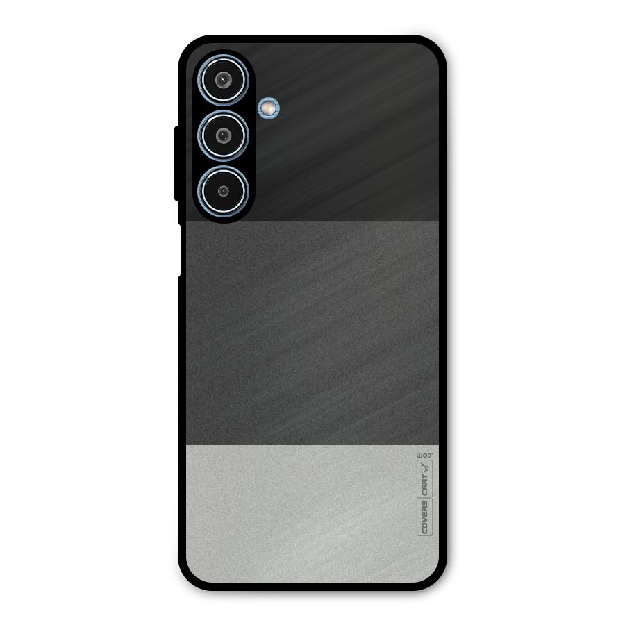 Pastel Black and Grey Metal Back Case for Galaxy M35