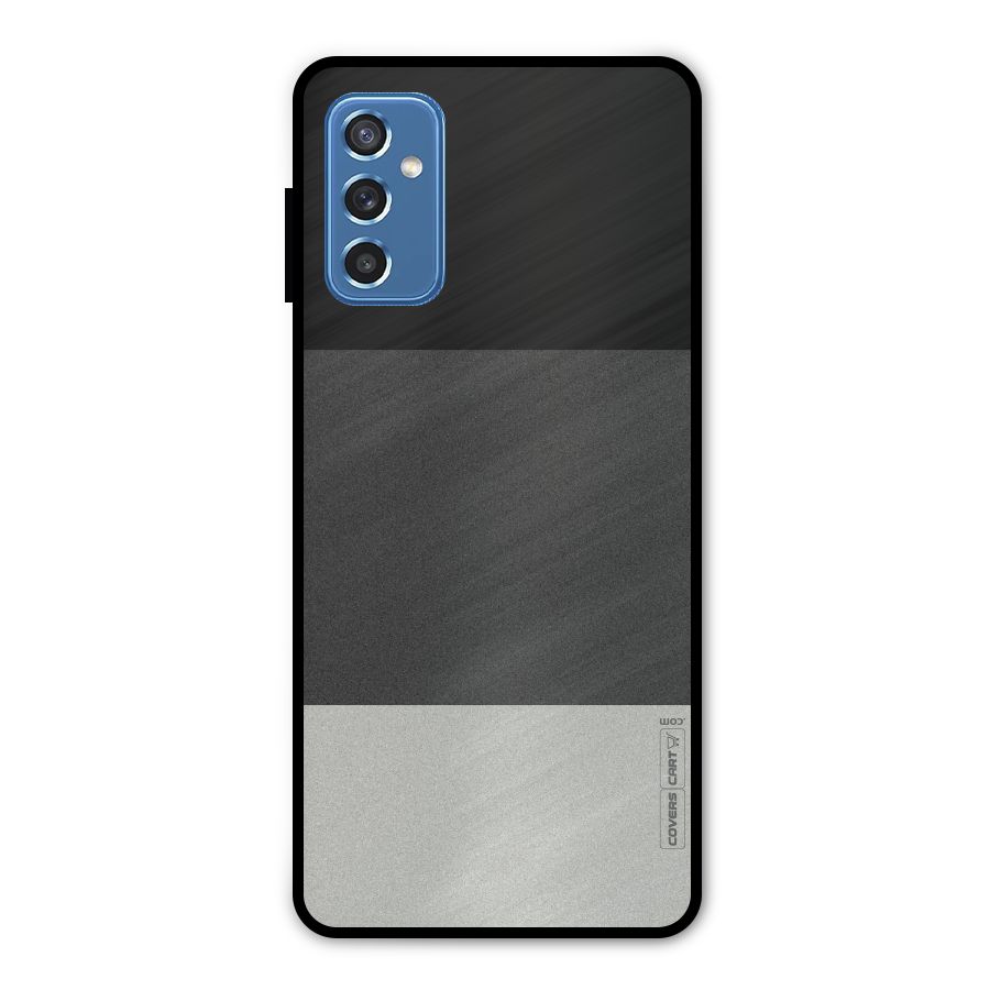Pastel Black and Grey Metal Back Case for Galaxy M52 5G