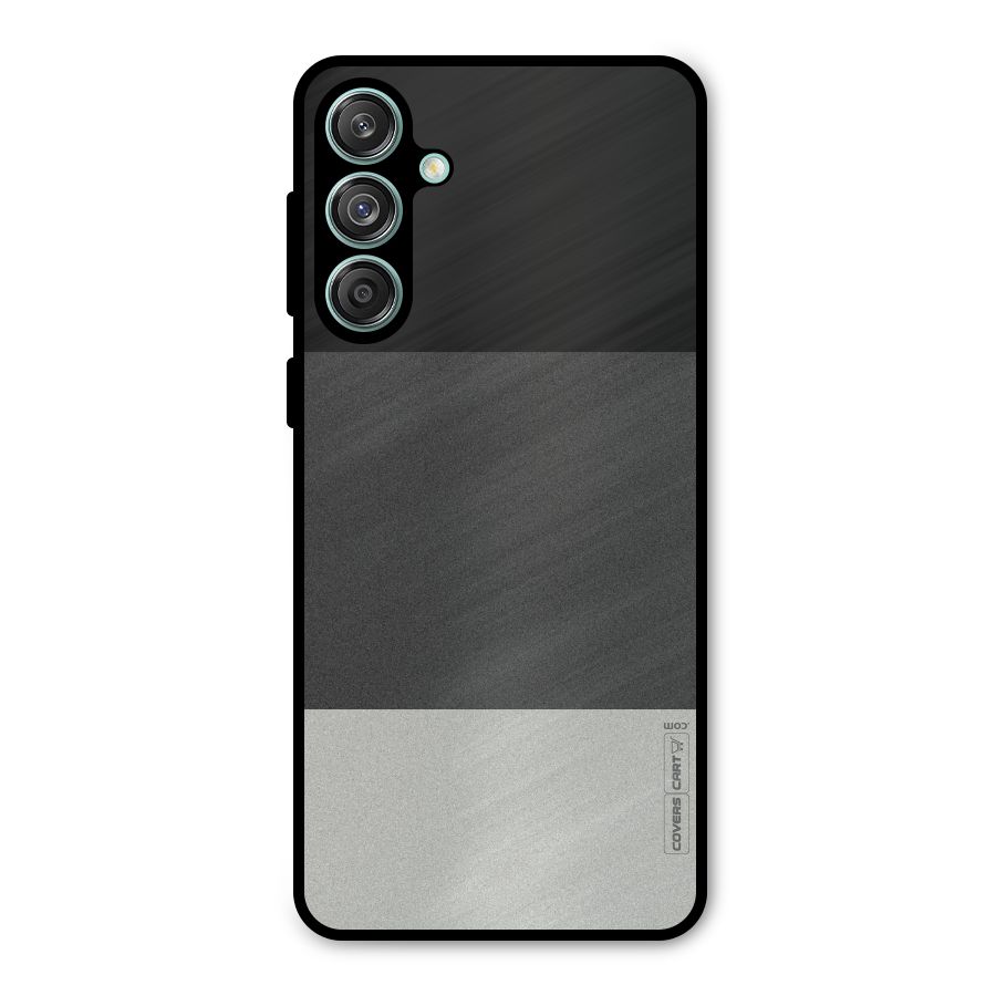 Pastel Black and Grey Metal Back Case for Galaxy M55 5G