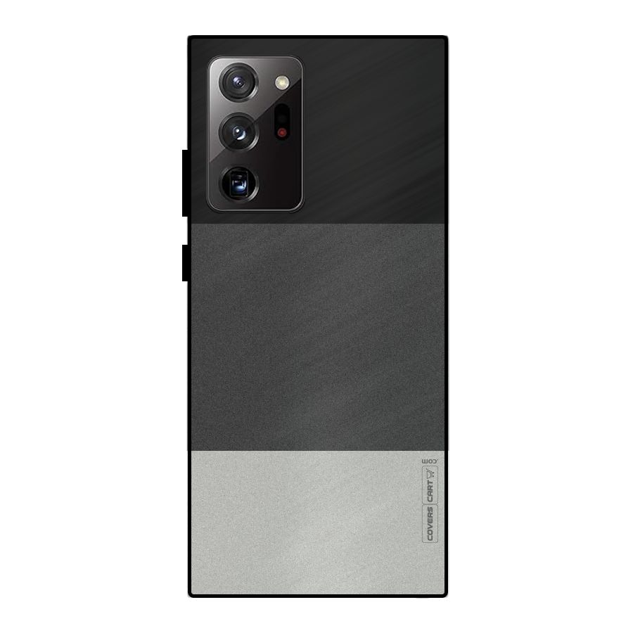 Pastel Black and Grey Metal Back Case for Galaxy Note 20 Ultra