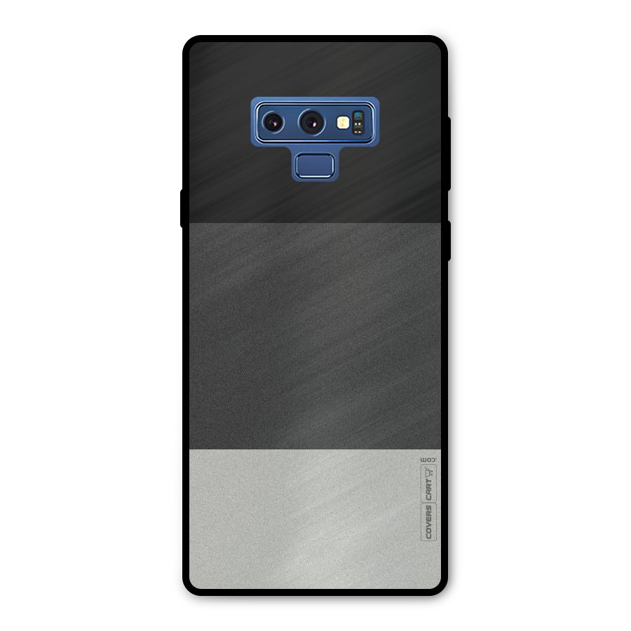 Pastel Black and Grey Metal Back Case for Galaxy Note 9