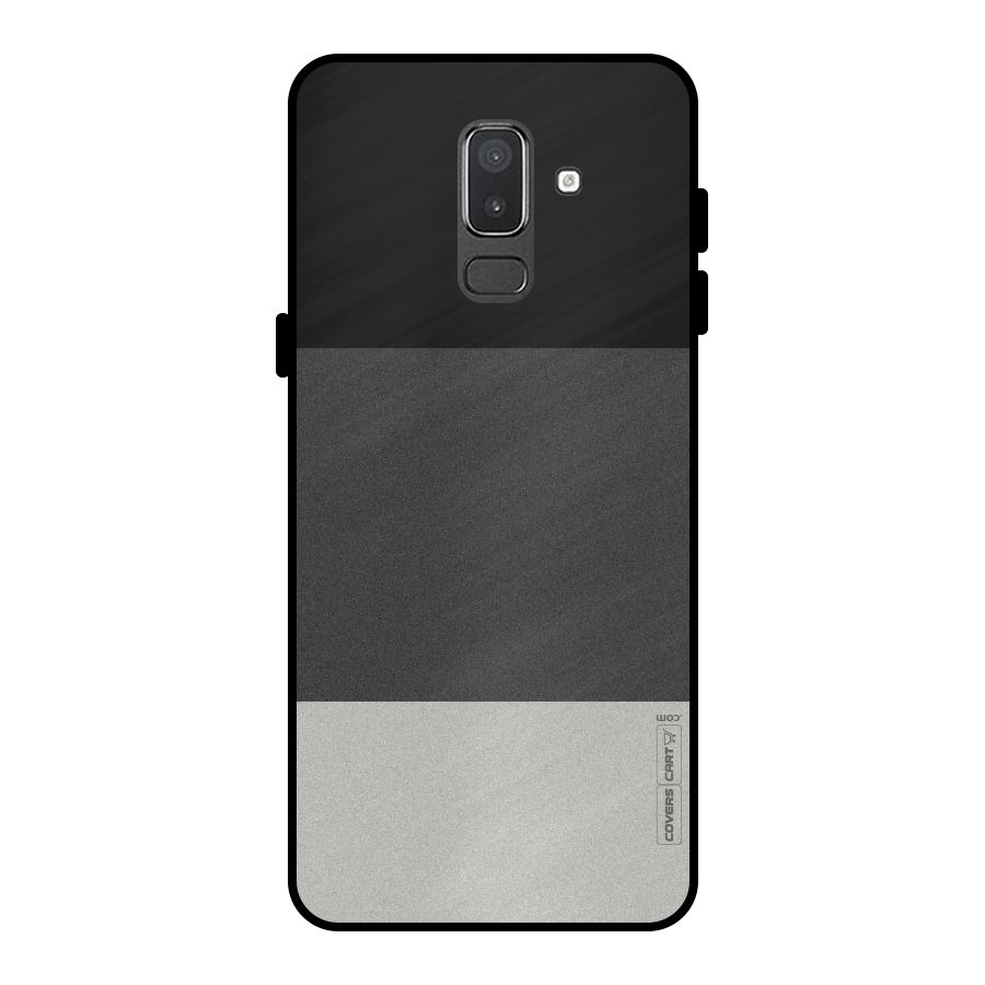 Pastel Black and Grey Metal Back Case for Galaxy On8 (2018)