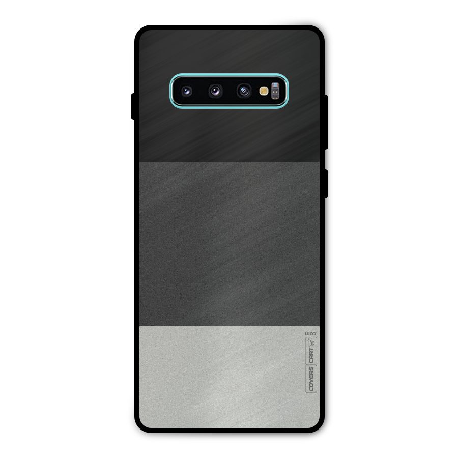 Pastel Black and Grey Metal Back Case for Galaxy S10 Plus