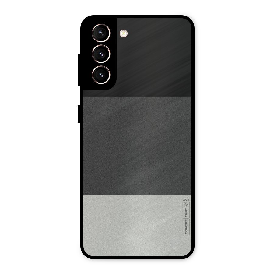 Pastel Black and Grey Metal Back Case for Galaxy S21 5G