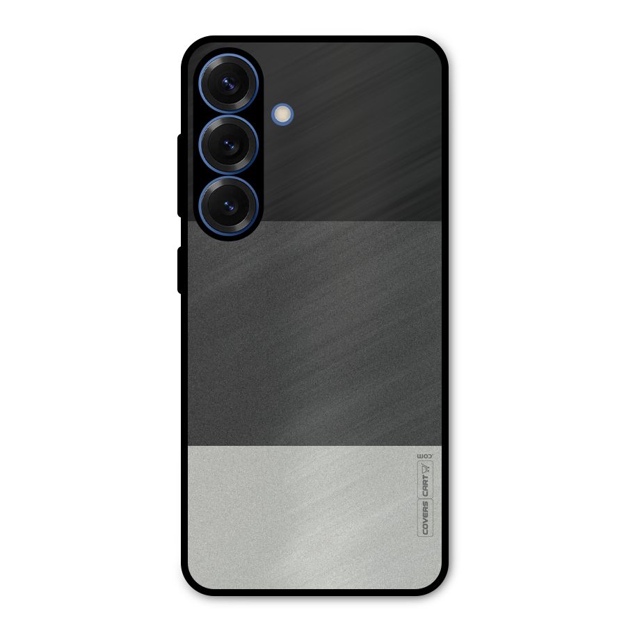 Pastel Black and Grey Metal Back Case for Galaxy S25