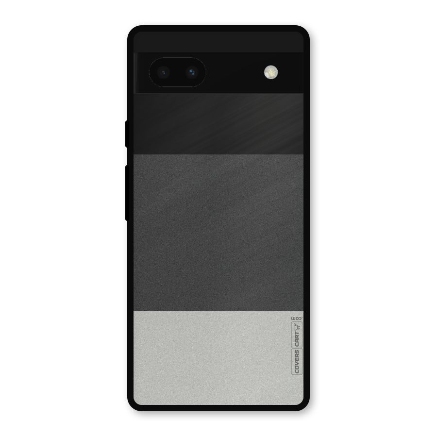 Pastel Black and Grey Metal Back Case for Google Pixel 6a
