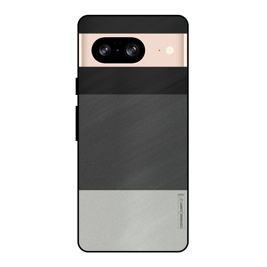 Pastel Black and Grey Metal Back Case for Google Pixel 8